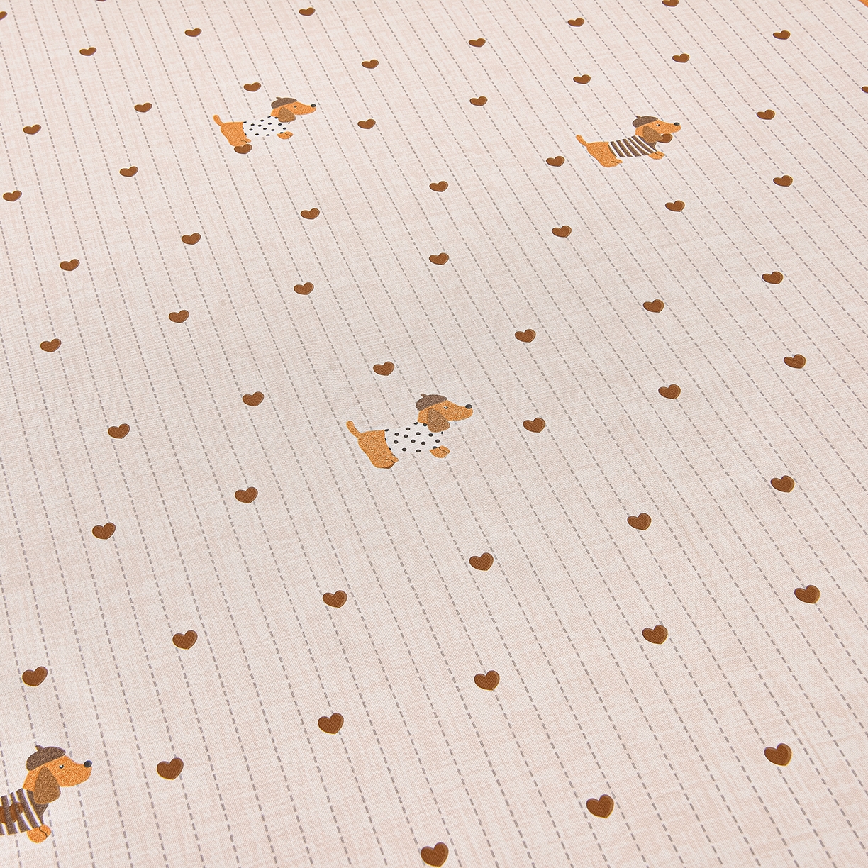 91家纺网 家纺一手货源 找家纺 曼尼 2026新款亲肤舒适原棉老粗布床单凉席三件套 萌萌狗