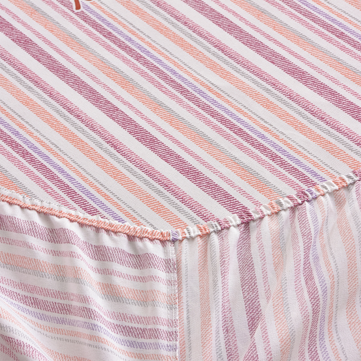 91家纺网 家纺一手货源 找家纺 曼尼 2026新款亲肤舒适原棉老粗布床单凉席三件套 蜜桃