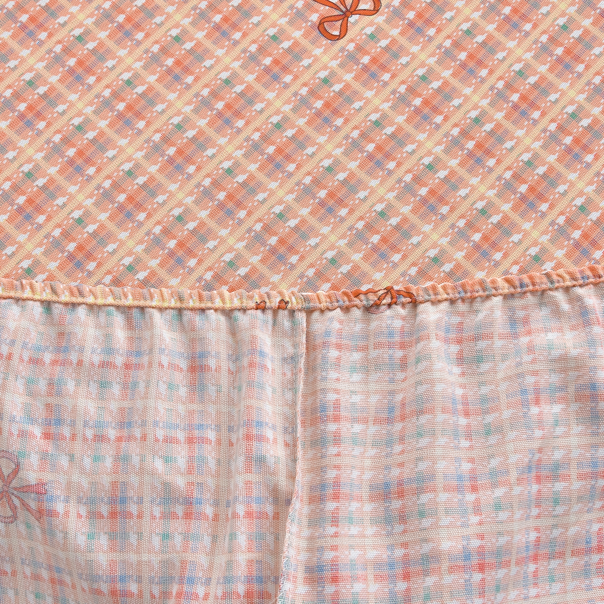 91家纺网 家纺一手货源 找家纺 曼尼 2026新款亲肤舒适原棉老粗布床单凉席三件套 小粉格