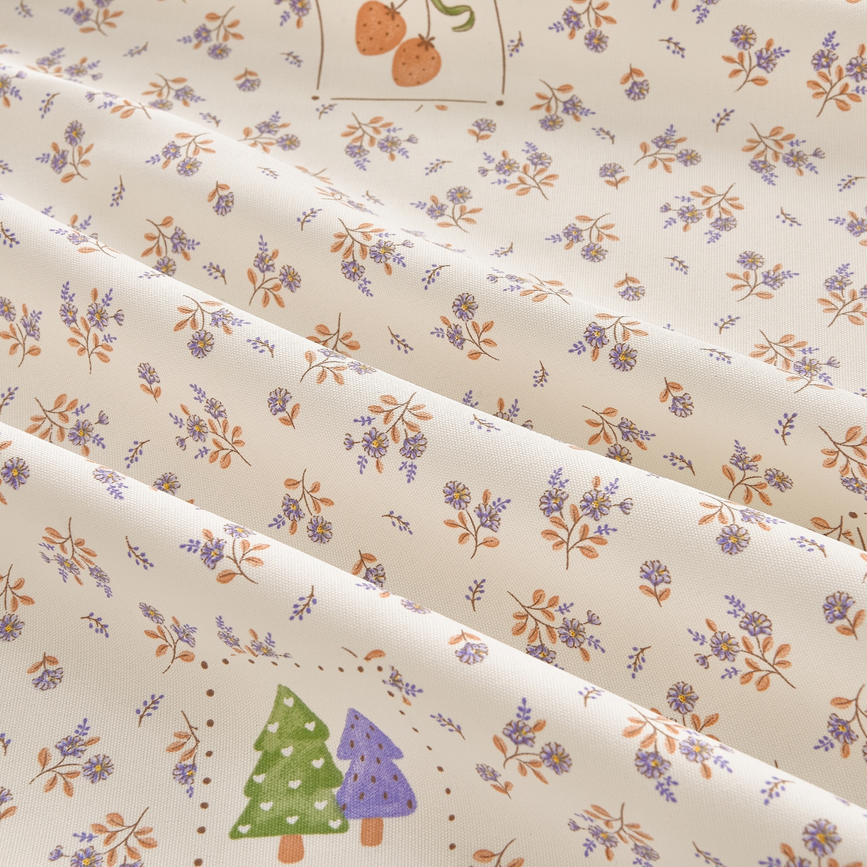 91家纺网 家纺一手货源 找家纺 曼尼 2026新款亲肤舒适原棉老粗布床单凉席三件套 小碎花