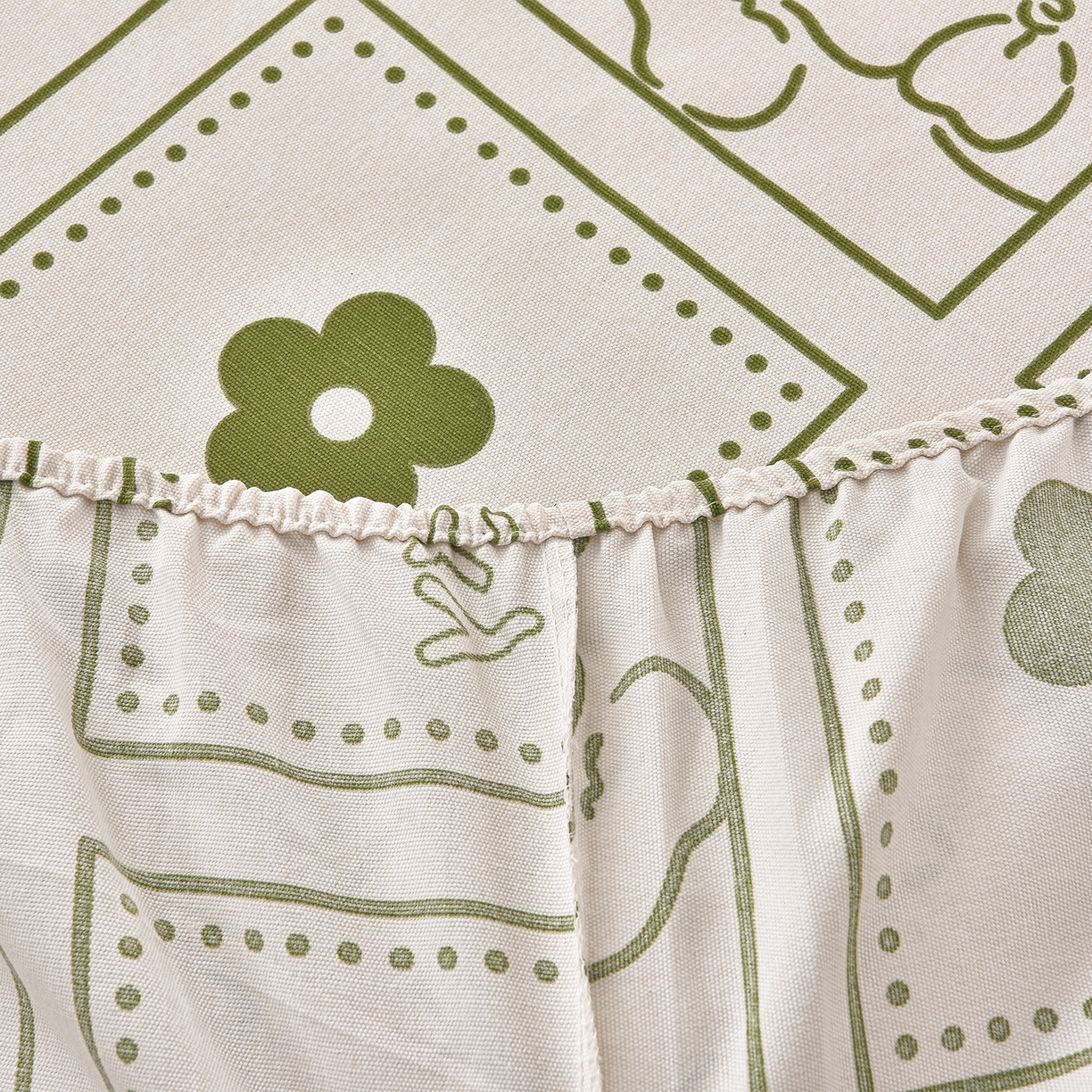 91家纺网 家纺一手货源 找家纺 曼尼 2026新款亲肤舒适原棉老粗布床单凉席三件套 幸运狗