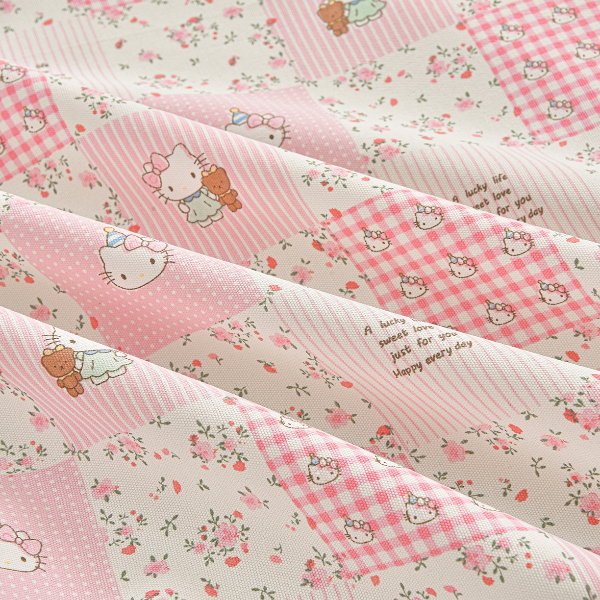 91家纺网 家纺一手货源 找家纺 曼尼 2026新款亲肤舒适原棉老粗布床单凉席三件套 KT猫