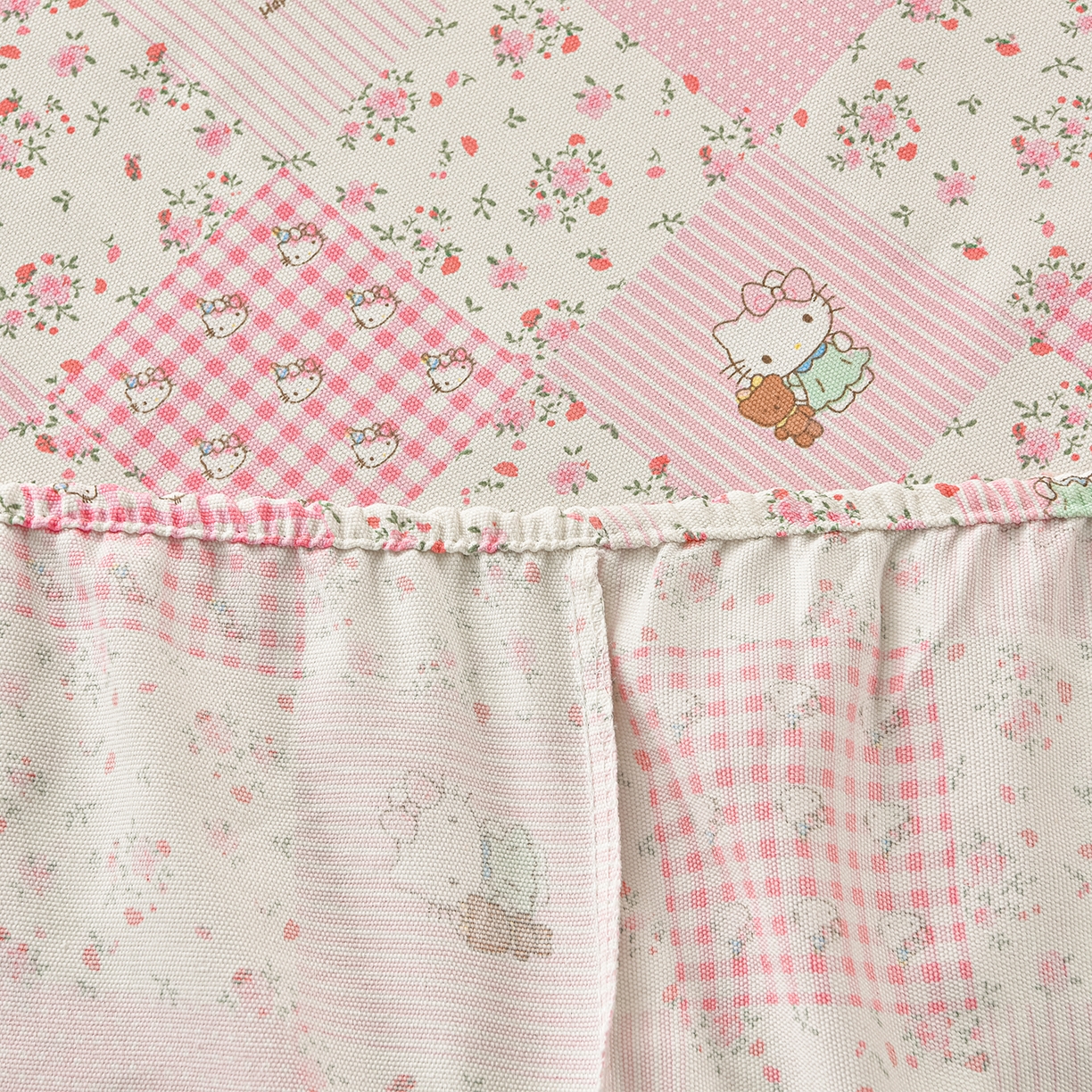 91家纺网 家纺一手货源 找家纺 曼尼 2026新款亲肤舒适原棉老粗布床单凉席三件套 KT猫