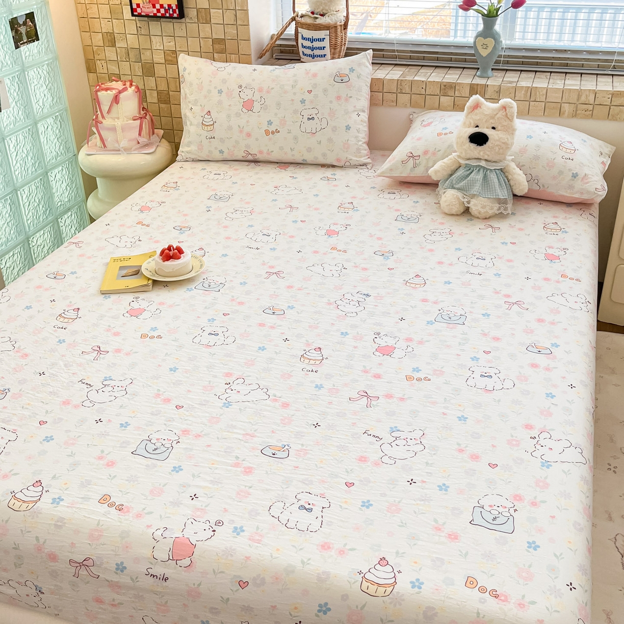 91家纺网 家纺一手货源 找家纺 （总）川悦生活 2026春夏新款双层纱皱皱纱单床笠床笠单件