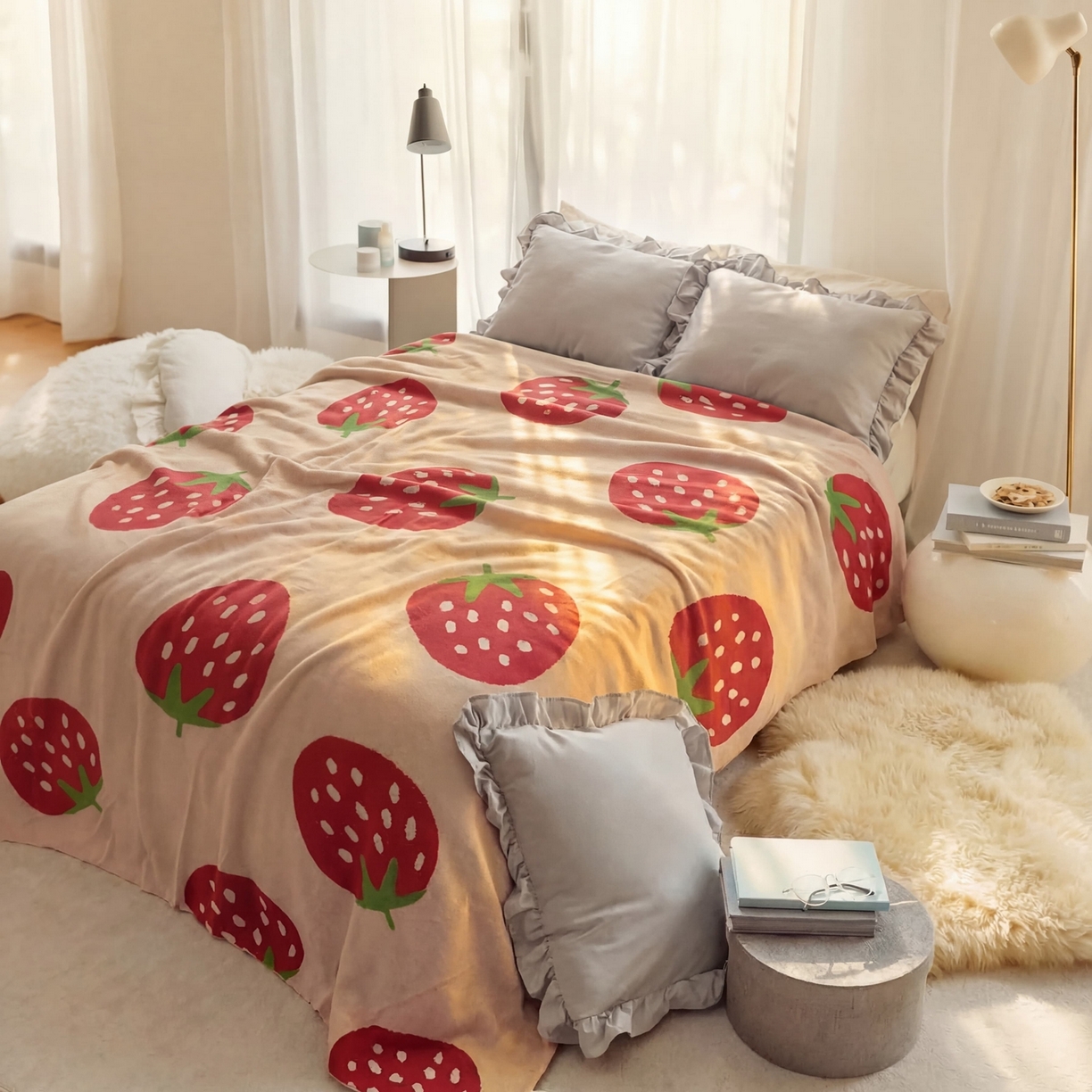 91家纺网 家纺一手货源 找家纺 （总）暖绵绵家纺 2026新款竹浆纤维(天竹)毛毯毯子午睡毯-缇莓