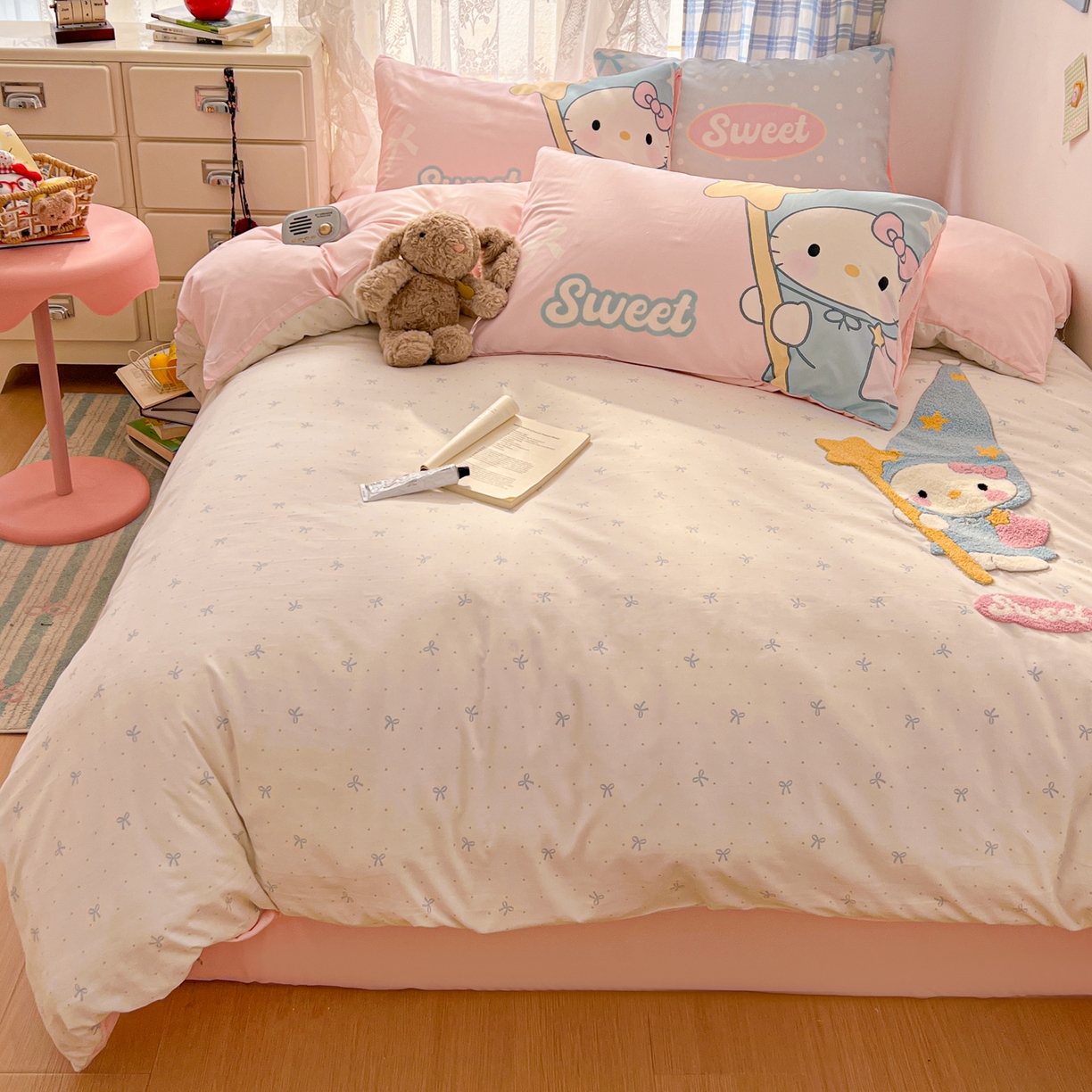 91家纺网 家纺一手货源 找家纺 （总）沐慕 2026新款加厚款水洗棉云朵棉大版立体毛巾绣四件套