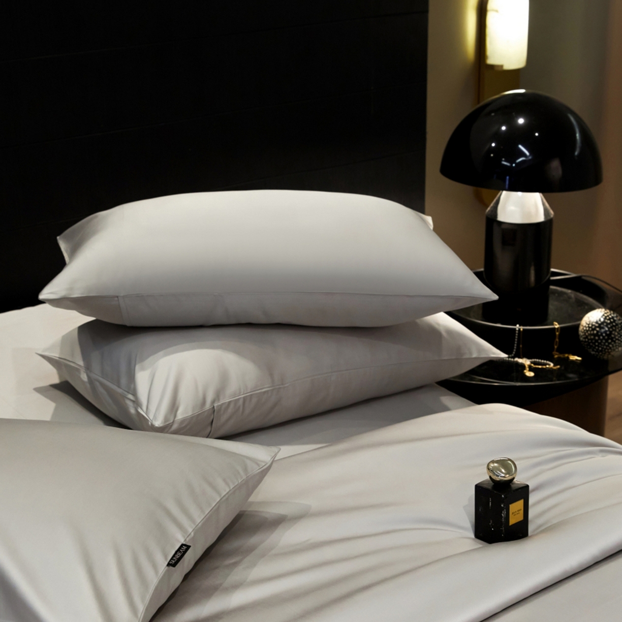 91家纺网 家纺一手货源 找家纺 （总）秀色家纺 2026新款100Pro+高级感轻奢天丝四件套长绒棉新疆纯色双拼凉感夏季裸睡4件