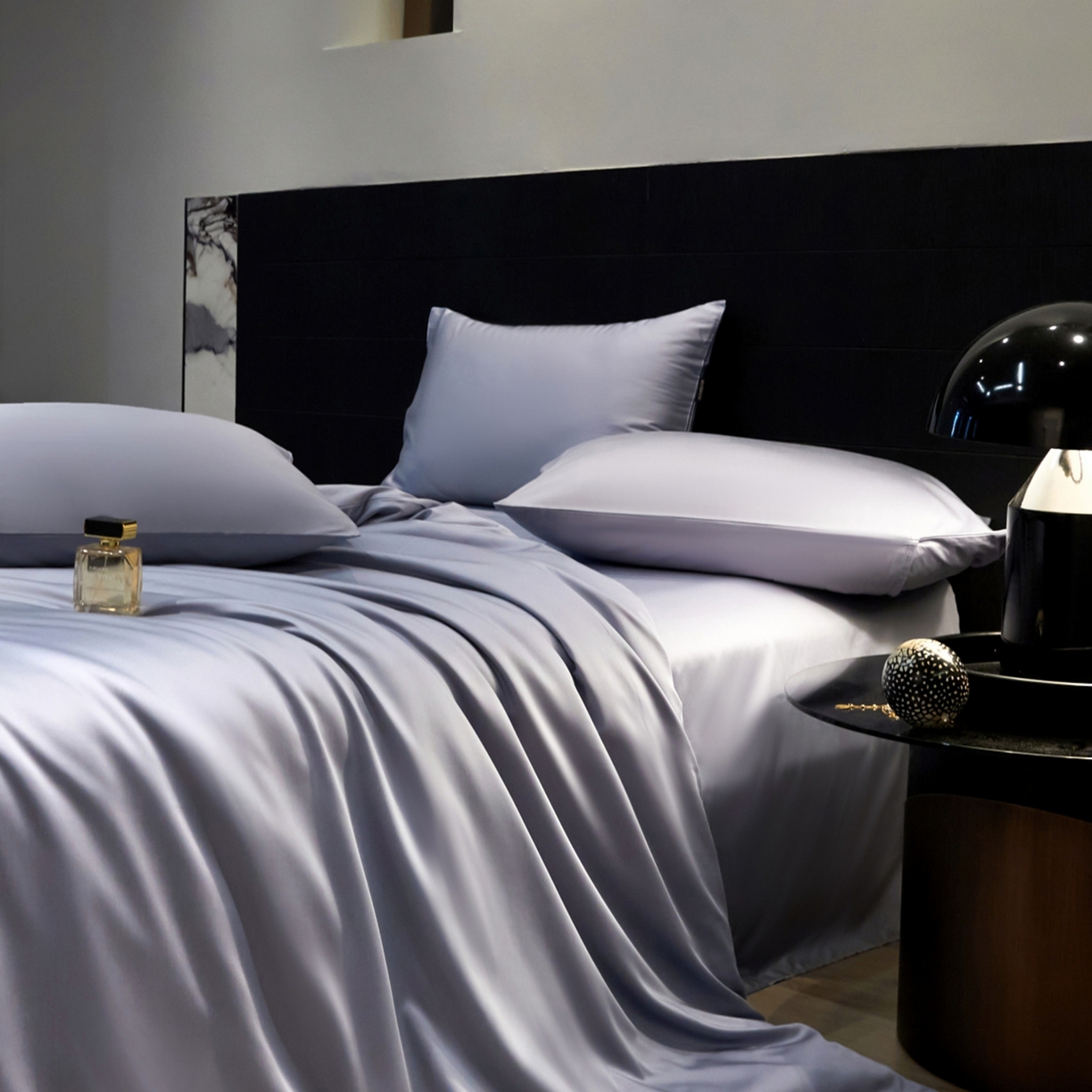 91家纺网 家纺一手货源 找家纺 秀色家纺 2026新款100Pro+高级感轻奢天丝四件套长绒棉新疆纯色双拼凉感夏季裸睡4件 Air天丝棉-星雾蓝