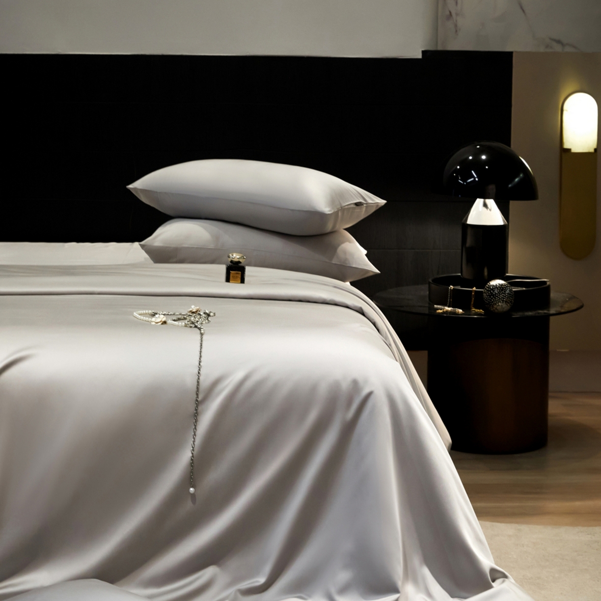 91家纺网 家纺一手货源 找家纺 秀色家纺 2026新款100Pro+高级感轻奢天丝四件套长绒棉新疆纯色双拼凉感夏季裸睡4件 Air天丝棉-幻影灰