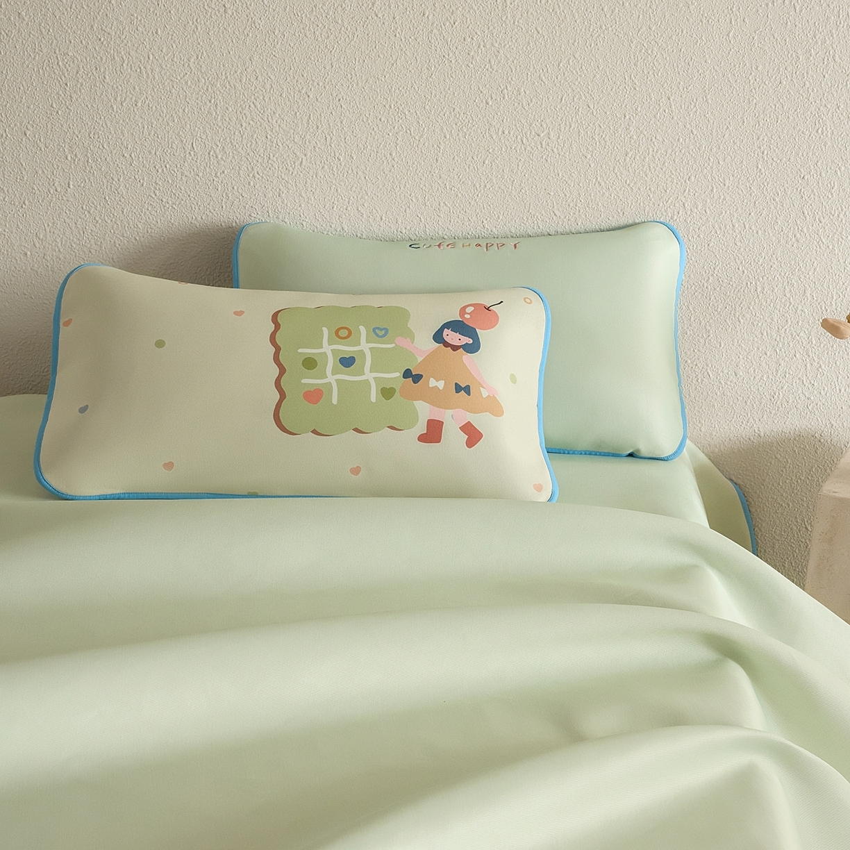 91家纺网 家纺一手货源 找家纺 （总）禧禾 2026春夏新款A类600D数码冰丝席凉席席子-冰菓系列