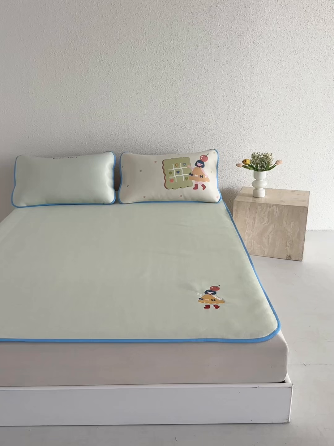 91家纺网 家纺一手货源 找家纺 （总）禧禾 2026春夏新款A类600D数码冰丝席凉席席子-冰菓系列