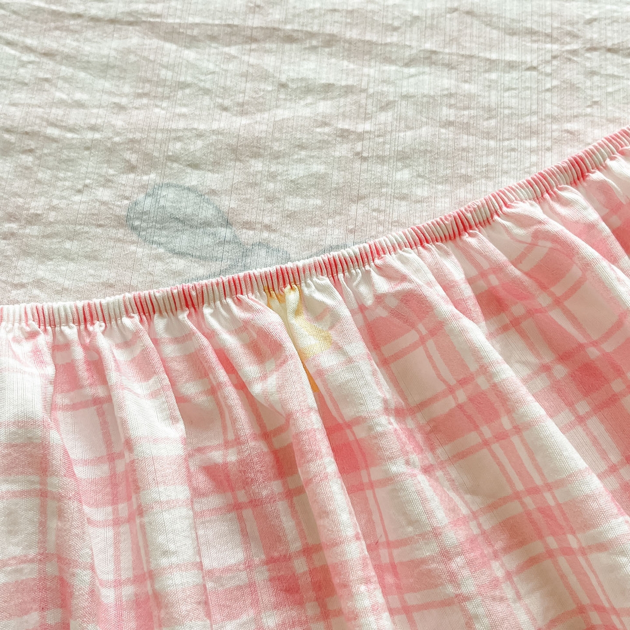 91家纺网 家纺一手货源 找家纺 川悦生活 2026春夏新款双层纱皱皱纱单床笠床笠单件 床笠奶油可盐