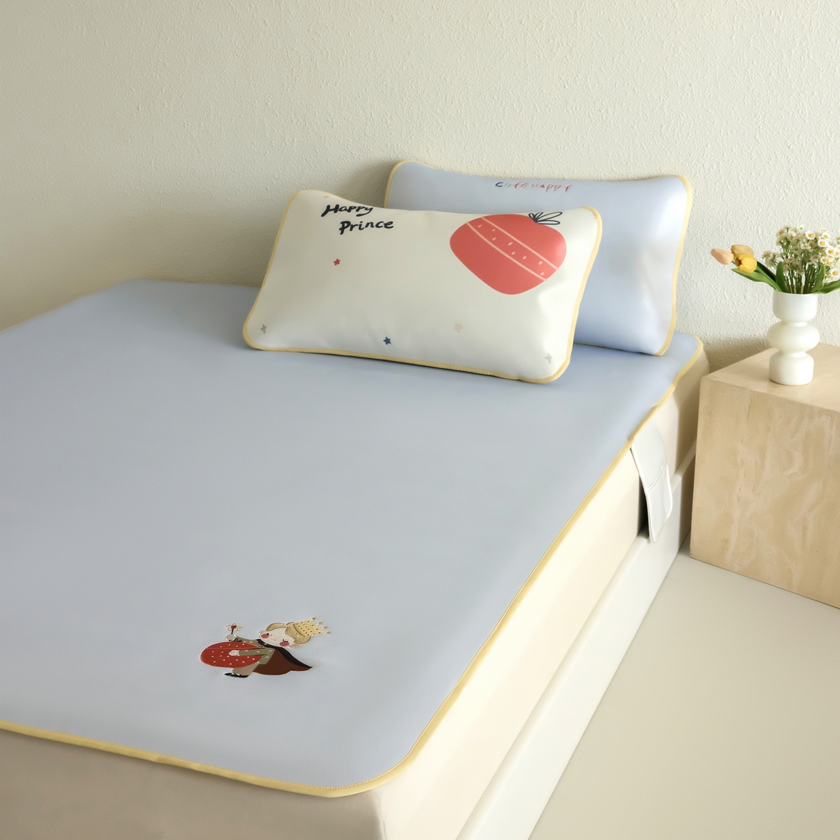 禧禾 2026春夏新款A类600D数码冰丝席凉席席子-冰菓系列 魔法王子-床席款