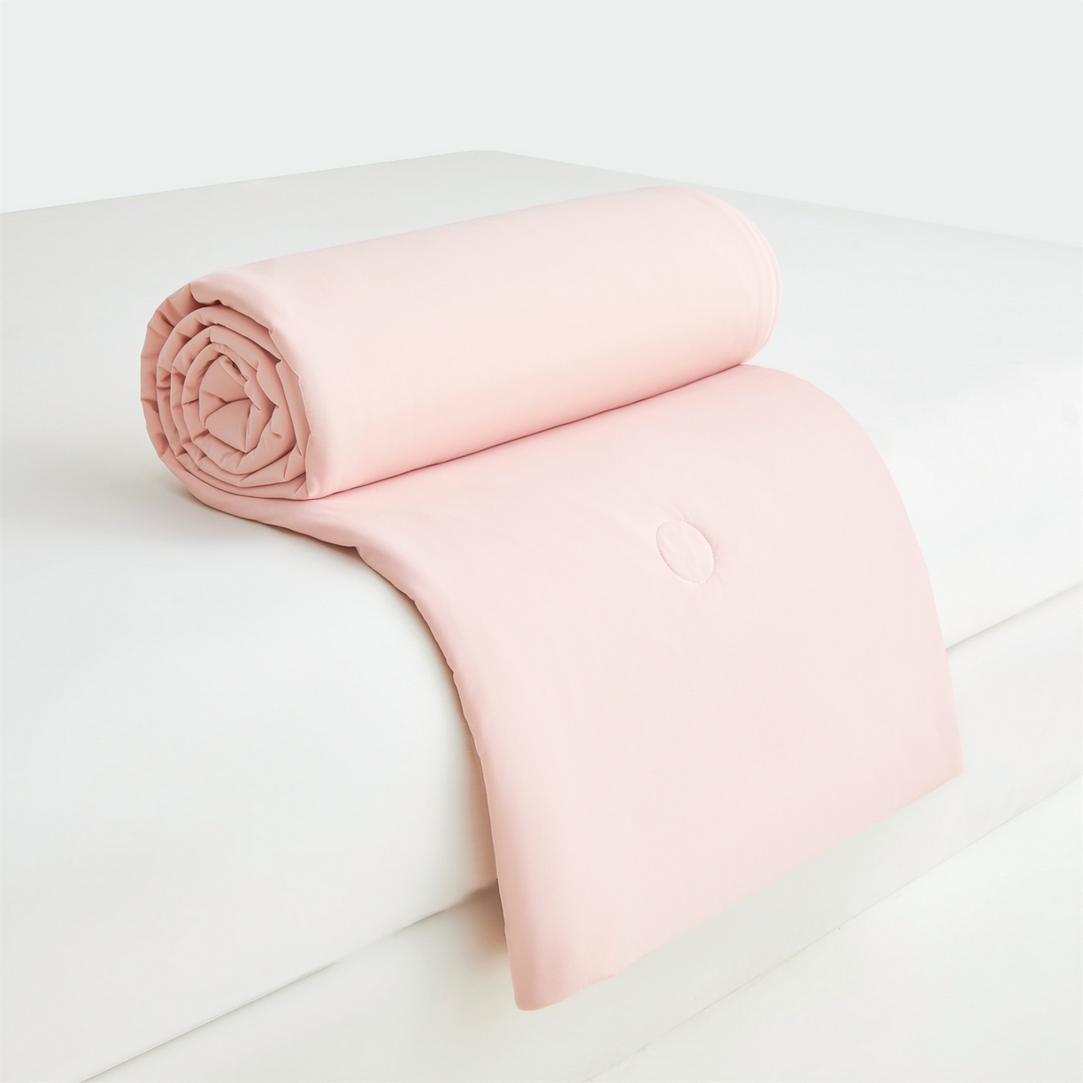 91家纺网 家纺一手货源 找家纺 仁凯家纺 2026新款双面凉感丝夏被凉感被子夏凉被空调被 冰柔粉