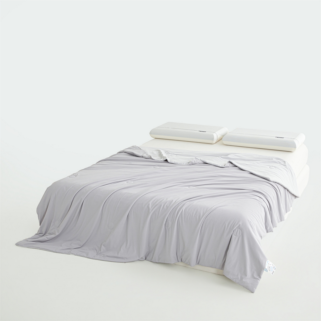 91家纺网 家纺一手货源 找家纺 仁凯家纺 2026新款双面凉感丝夏被凉感被子夏凉被空调被 雾松灰