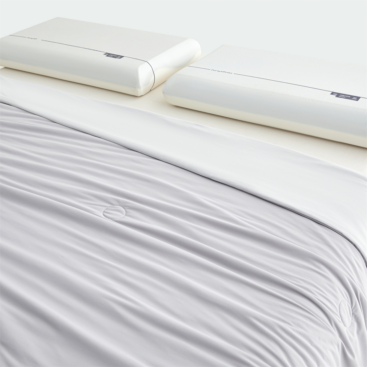 91家纺网 家纺一手货源 找家纺 仁凯家纺 2026新款双面凉感丝夏被凉感被子夏凉被空调被 雾松灰