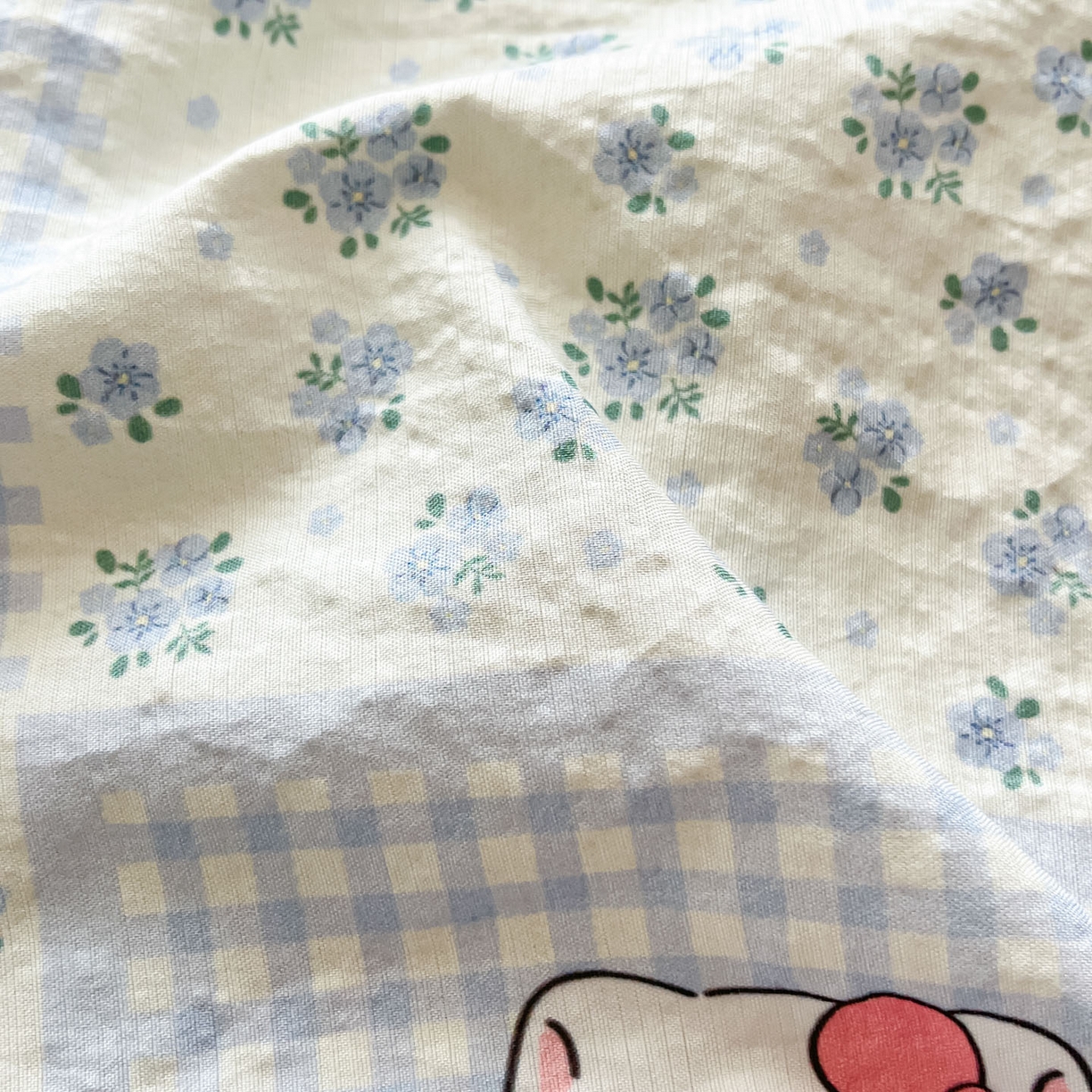 91家纺网 家纺一手货源 找家纺 川悦生活 2026春夏新款双层纱皱皱纱单床笠床笠单件 床笠小猫庄园