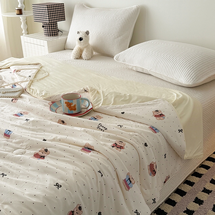 91家纺网 家纺一手货源 找家纺 （总）HL原创 2026春夏新款针织棉小冰皮双感夏被夏凉被空调被