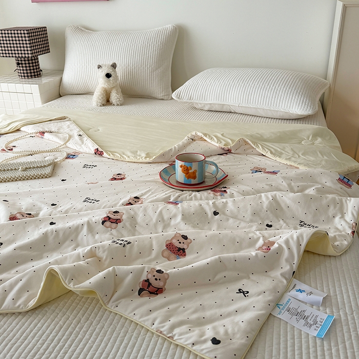 91家纺网 家纺一手货源 找家纺 （总）HL原创 2026春夏新款针织棉小冰皮双感夏被夏凉被空调被