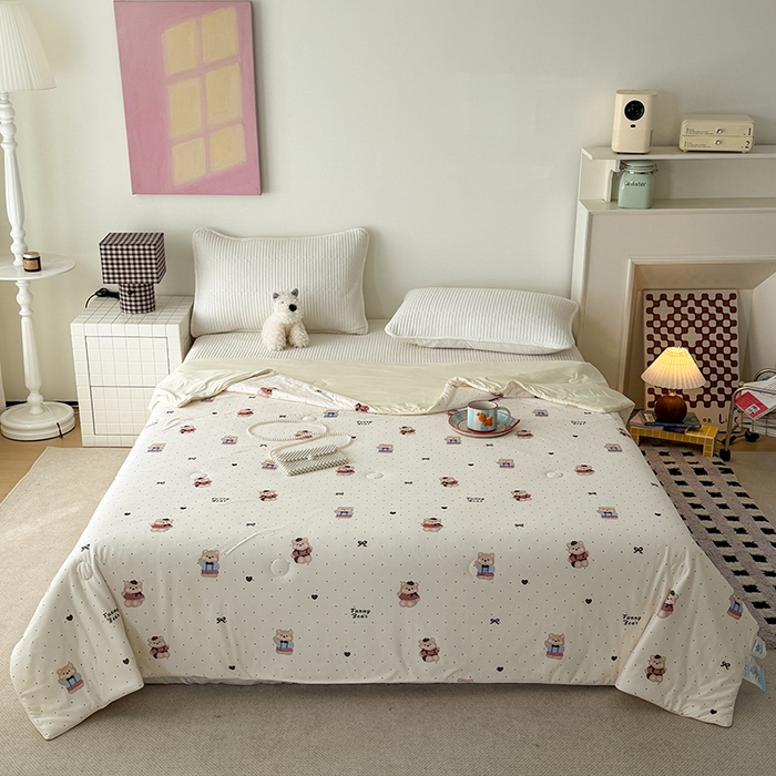 91家纺网 家纺一手货源 找家纺 （总）HL原创 2026春夏新款针织棉小冰皮双感夏被夏凉被空调被