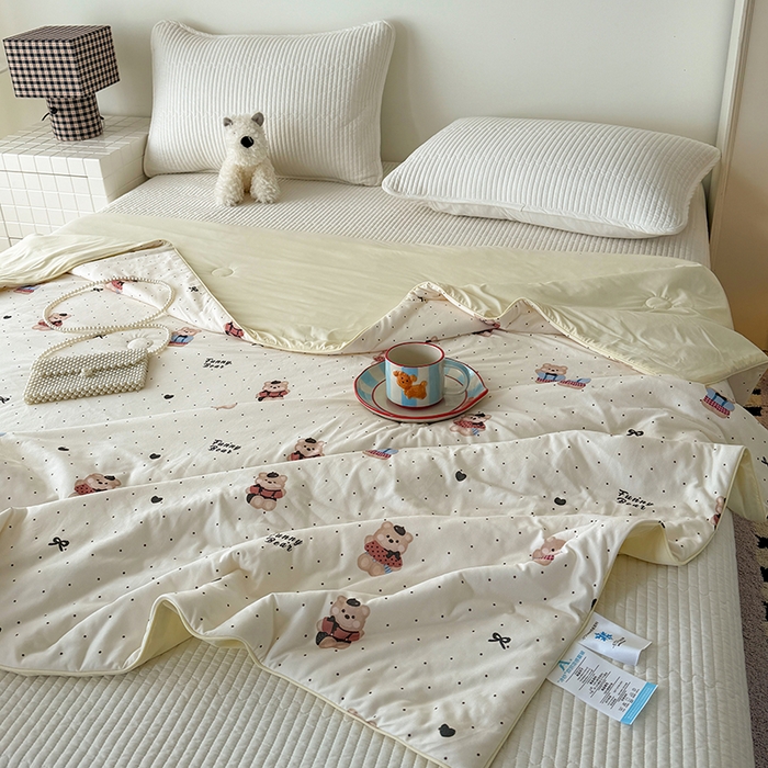 91家纺网 家纺一手货源 找家纺 （总）HL原创 2026春夏新款针织棉小冰皮双感夏被夏凉被空调被