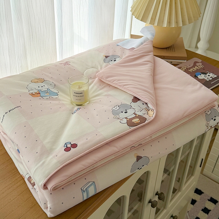 91家纺网 家纺一手货源 找家纺 （总）HL原创 2026春夏新款针织棉小冰皮双感夏被夏凉被空调被