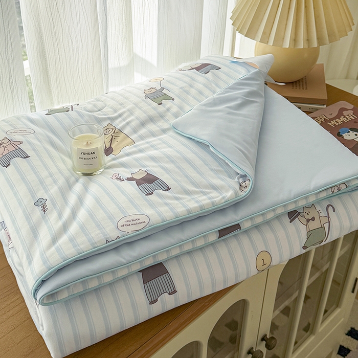 91家纺网 家纺一手货源 找家纺 （总）HL原创 2026春夏新款针织棉小冰皮双感夏被夏凉被空调被