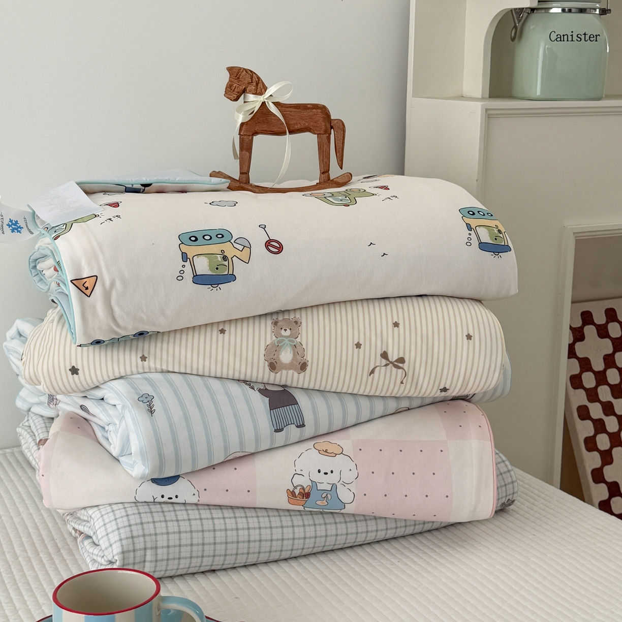 HL原创 2026春夏新款针织棉小冰皮双感夏被夏凉被空调被 组合图仅供展示不可下单