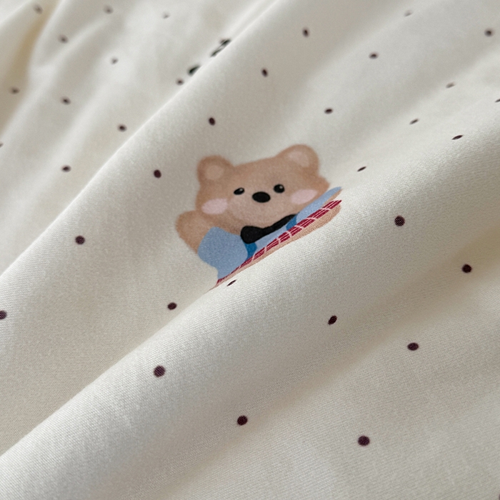 91家纺网 家纺一手货源 找家纺 HL原创 2026春夏新款针织棉小冰皮双感夏被夏凉被空调被 饼干熊