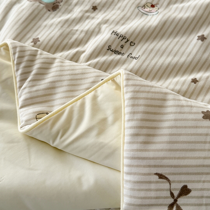 91家纺网 家纺一手货源 找家纺 HL原创 2026春夏新款针织棉小冰皮双感夏被夏凉被空调被 树莓熊