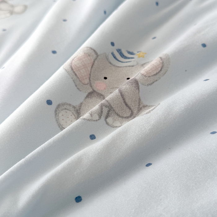 91家纺网 家纺一手货源 找家纺 HL原创 2026春夏新款针织棉小冰皮双感夏被夏凉被空调被 蜡笔象-兰