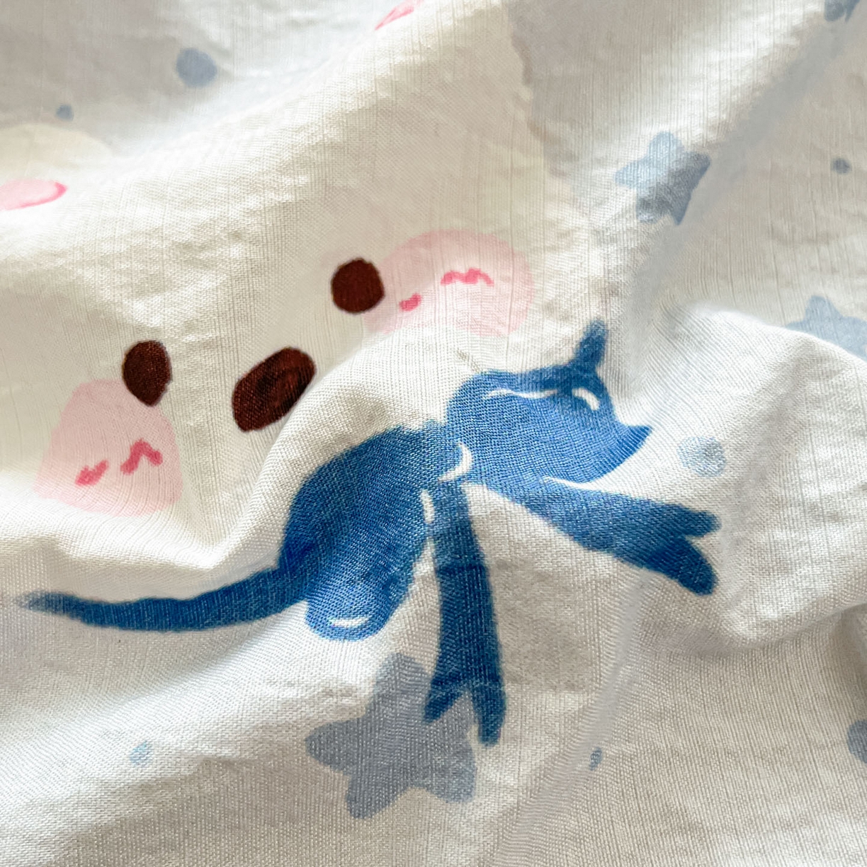 91家纺网 家纺一手货源 找家纺 川悦生活 2026春夏新款双层纱皱皱纱单床笠床笠单件 床笠星星西高地