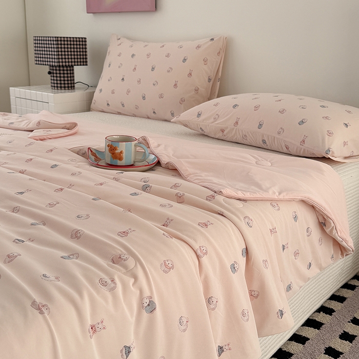 91家纺网 家纺一手货源 找家纺 （总）HL原创 2026春夏新款双面小冰皮夏被夏凉被空调被