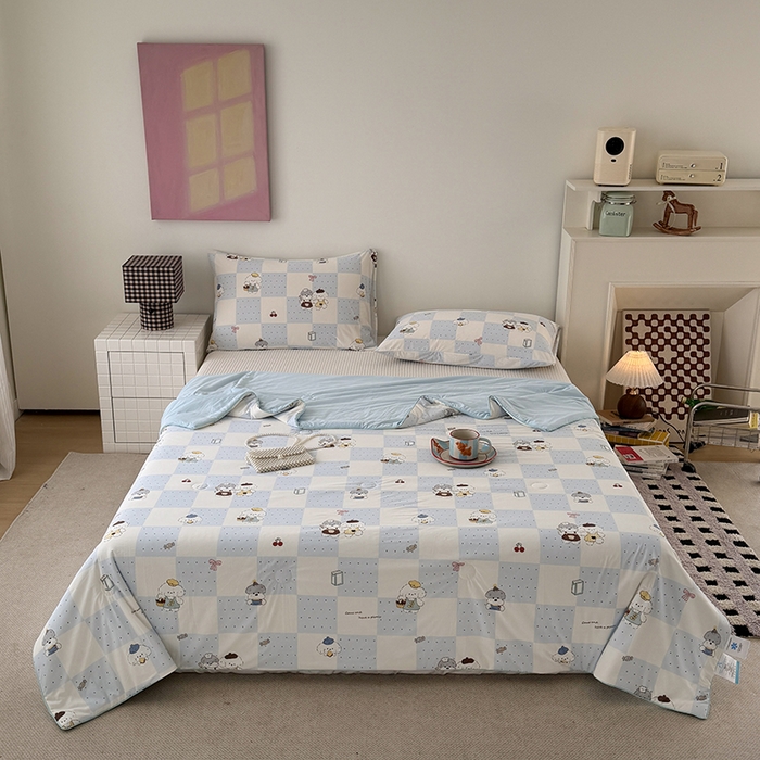 91家纺网 家纺一手货源 找家纺 HL原创 2026春夏新款双面小冰皮夏被夏凉被空调被 小雪糕