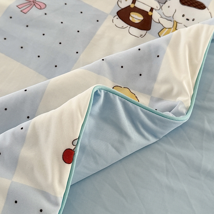 91家纺网 家纺一手货源 找家纺 HL原创 2026春夏新款双面小冰皮夏被夏凉被空调被 小雪糕