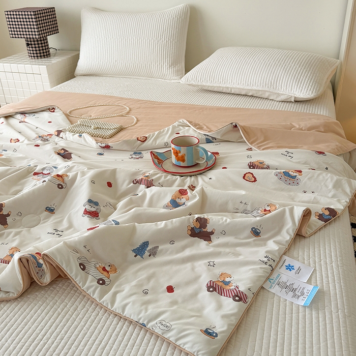 91家纺网 家纺一手货源 找家纺 HL原创 2026春夏新款双面小冰皮夏被夏凉被空调被 汪汪队