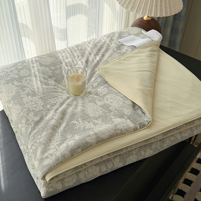 HL原创 2026春夏新款双面小冰皮夏被夏凉被空调被 南法假日-绿