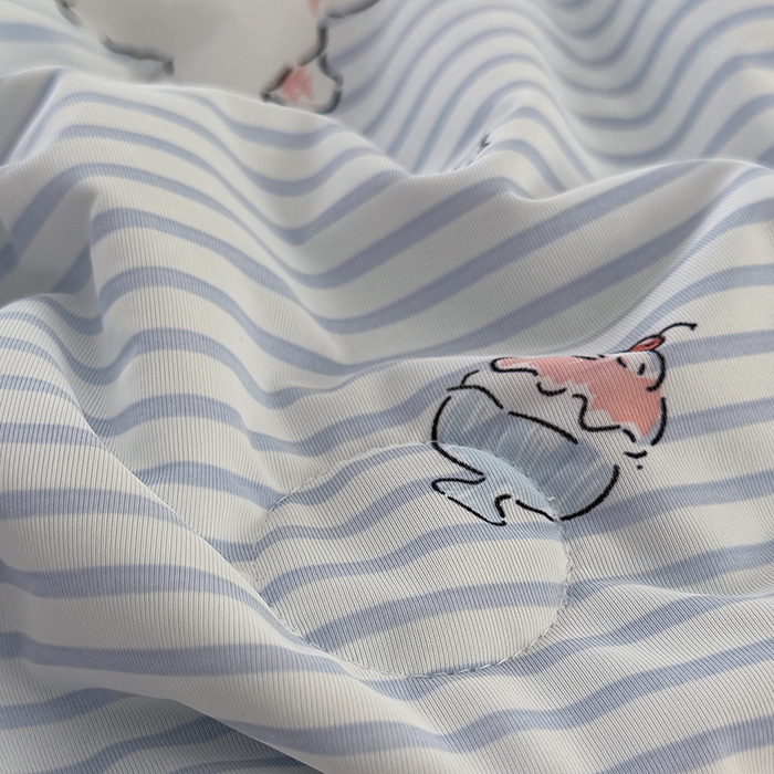 91家纺网 家纺一手货源 找家纺 HL原创 2026春夏新款双面小冰皮夏被夏凉被空调被 条纹狗