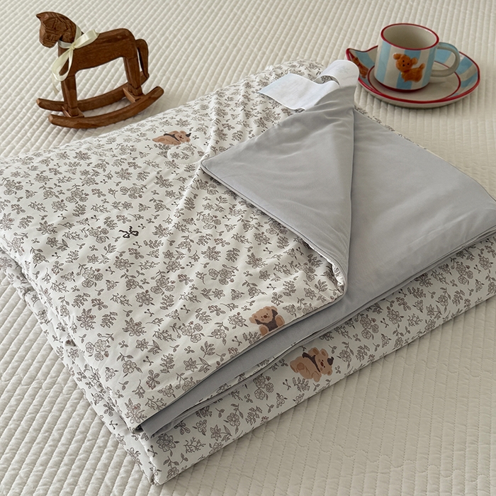 91家纺网 家纺一手货源 找家纺 HL原创 2026春夏新款双面小冰皮夏被夏凉被空调被 普罗旺斯