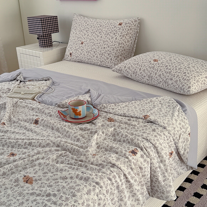 91家纺网 家纺一手货源 找家纺 HL原创 2026春夏新款双面小冰皮夏被夏凉被空调被 普罗旺斯