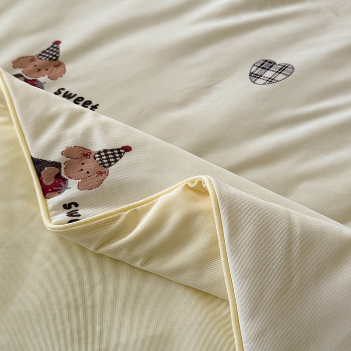 91家纺网 家纺一手货源 找家纺 HL原创 2026春夏新款双面小冰皮夏被夏凉被空调被 菲菲兔