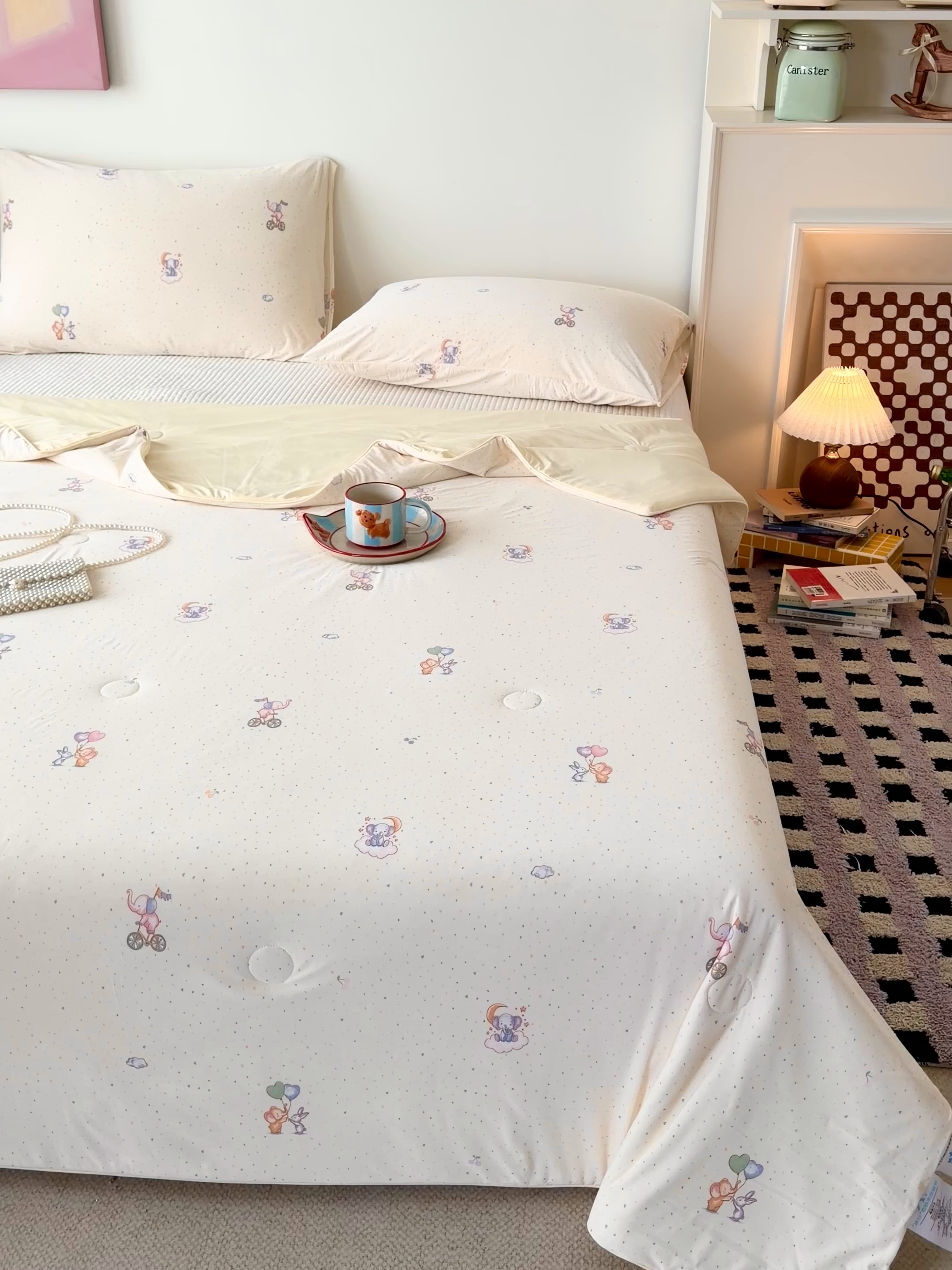 91家纺网 家纺一手货源 找家纺 HL原创 2026春夏新款双面小冰皮夏被夏凉被空调被 晚安