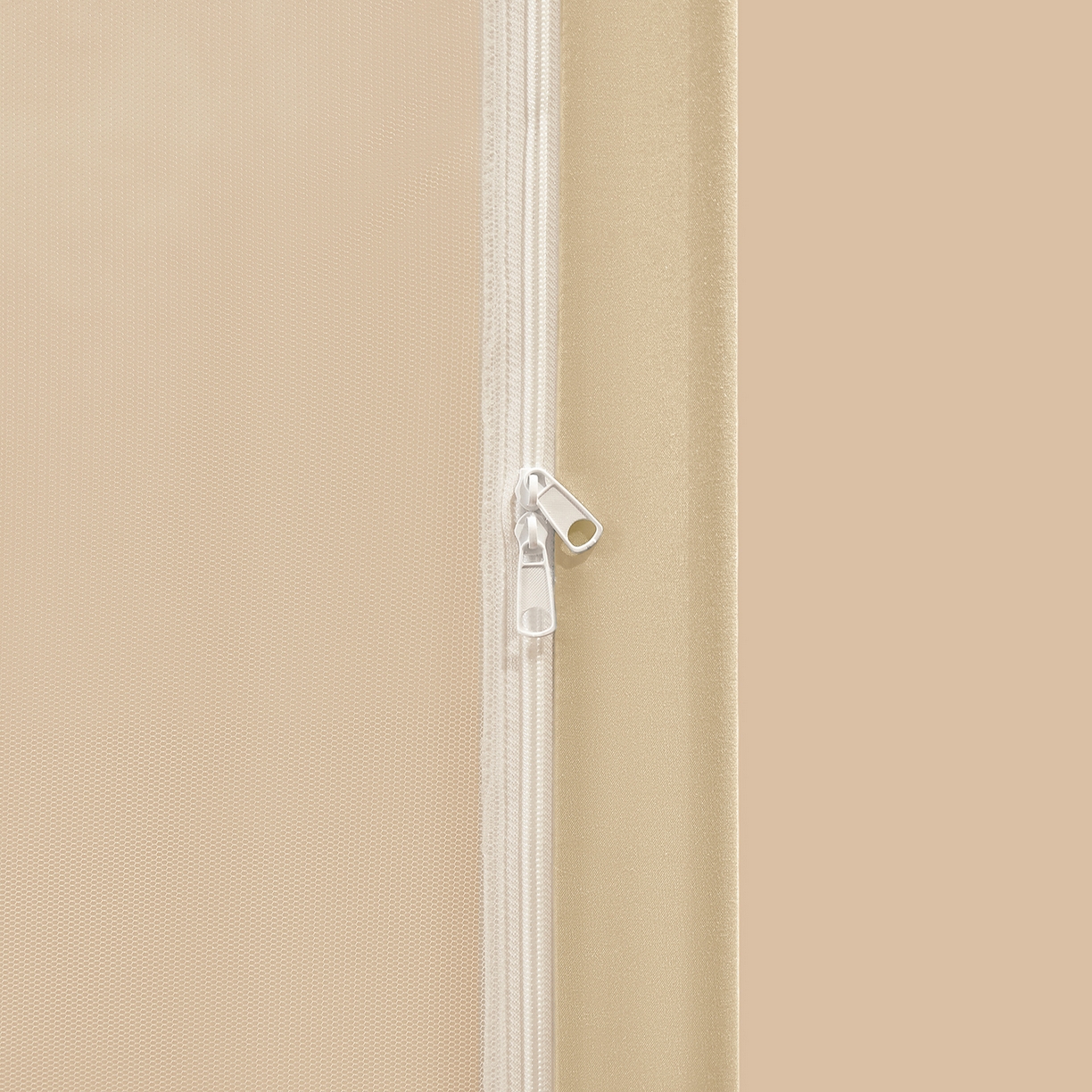 91家纺网 家纺一手货源 找家纺 壹和 2026新款纯物理无涂层无覆膜款遮光防蚊学生坐床蚊帐（场景二） 优雅米