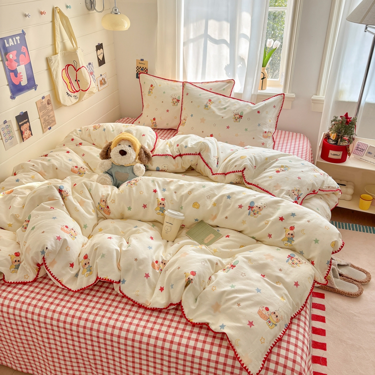 91家纺网 家纺一手货源 找家纺 （总）慕尚家纺 2026春夏新款全棉纯棉印花三角针四件套