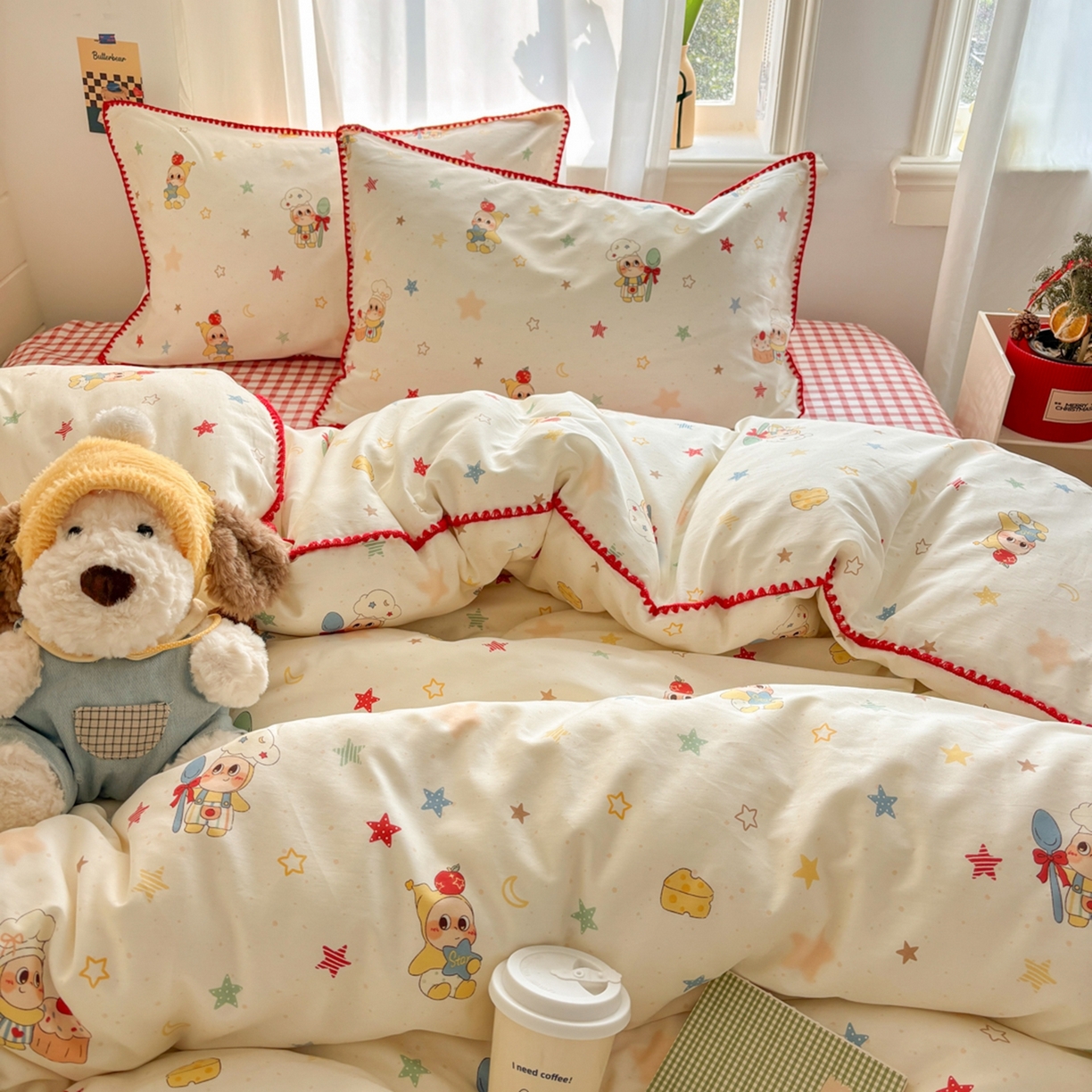 91家纺网 家纺一手货源 找家纺 （总）慕尚家纺 2026春夏新款全棉纯棉印花三角针四件套