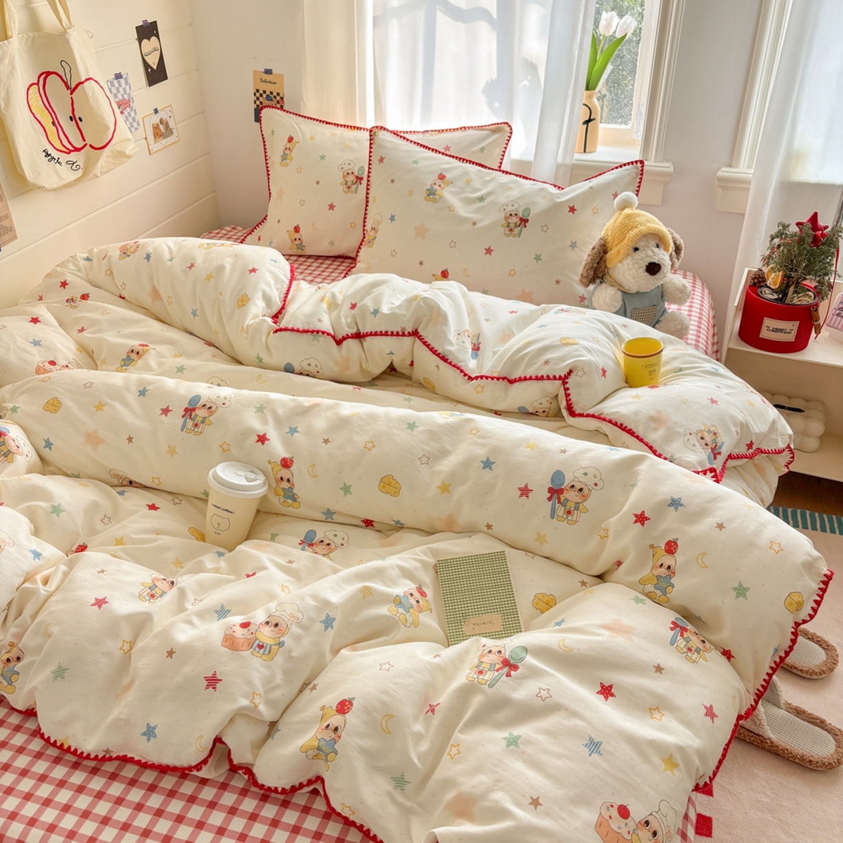 91家纺网 家纺一手货源 找家纺 （总）慕尚家纺 2026春夏新款全棉纯棉印花三角针四件套