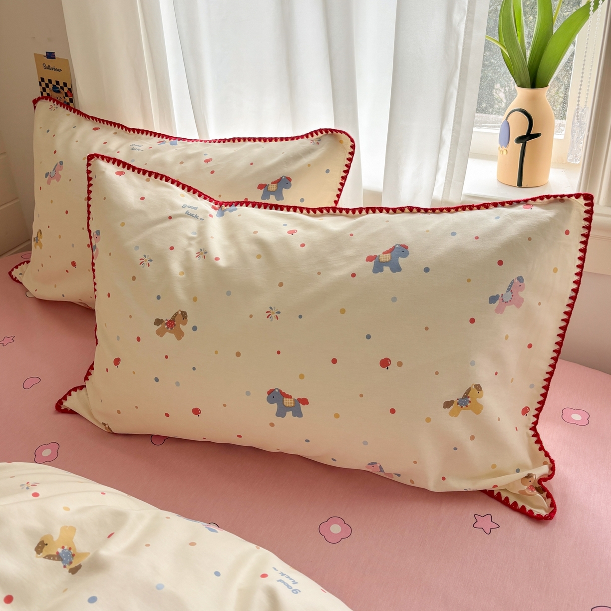 91家纺网 家纺一手货源 找家纺 慕尚家纺 2026春夏新款全棉纯棉印花三角针四件套 马力全开