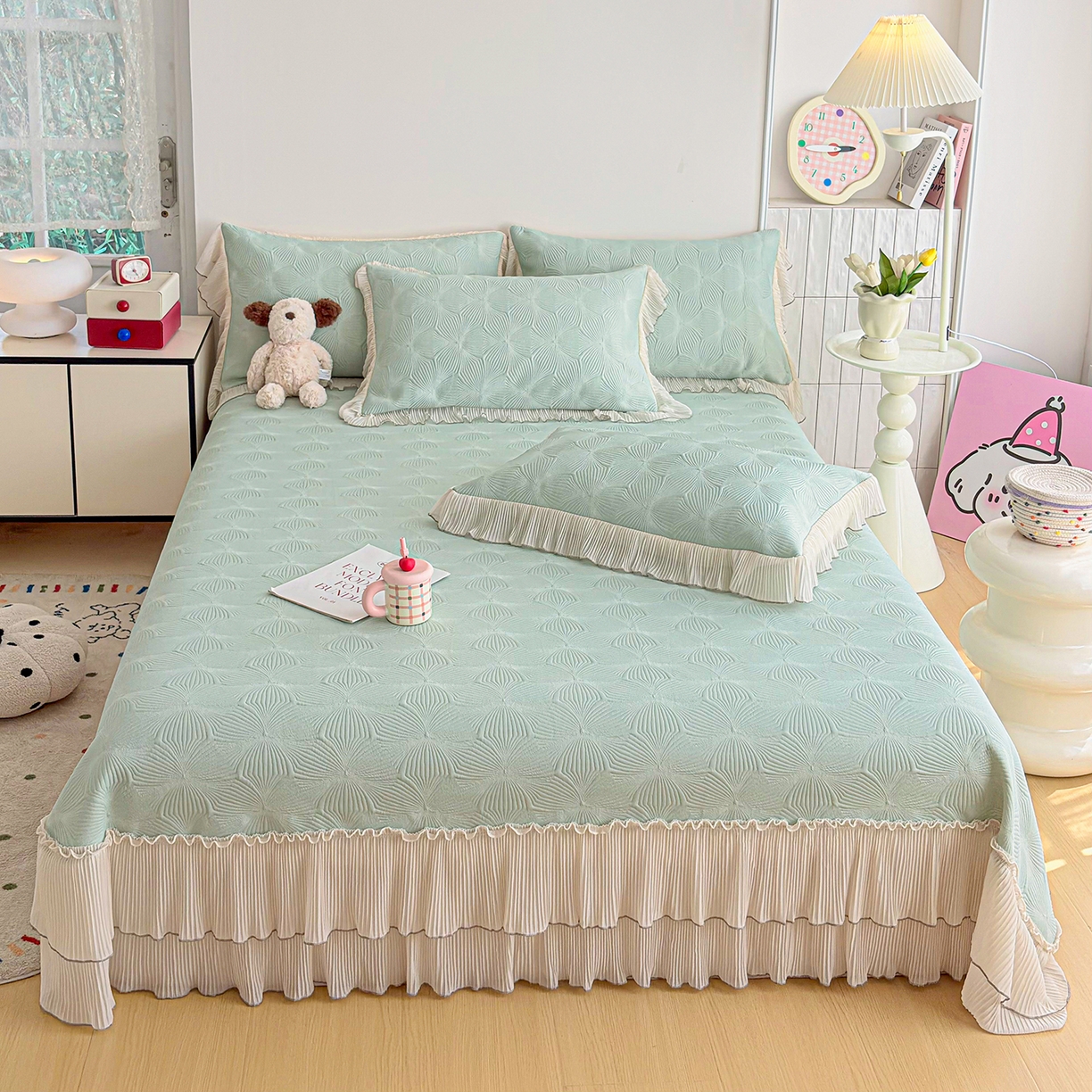 91家纺网 家纺一手货源 找家纺 （总）锦格家纺 2026新款凉感丝网纱凉席席子