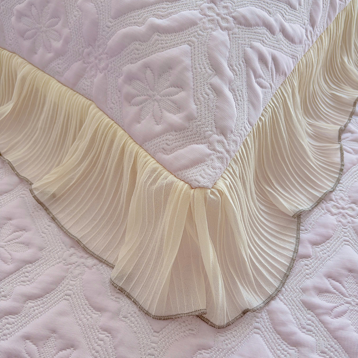 91家纺网 家纺一手货源 找家纺 锦格家纺 2026新款凉感丝网纱凉席席子 洛芙漫-香芋紫