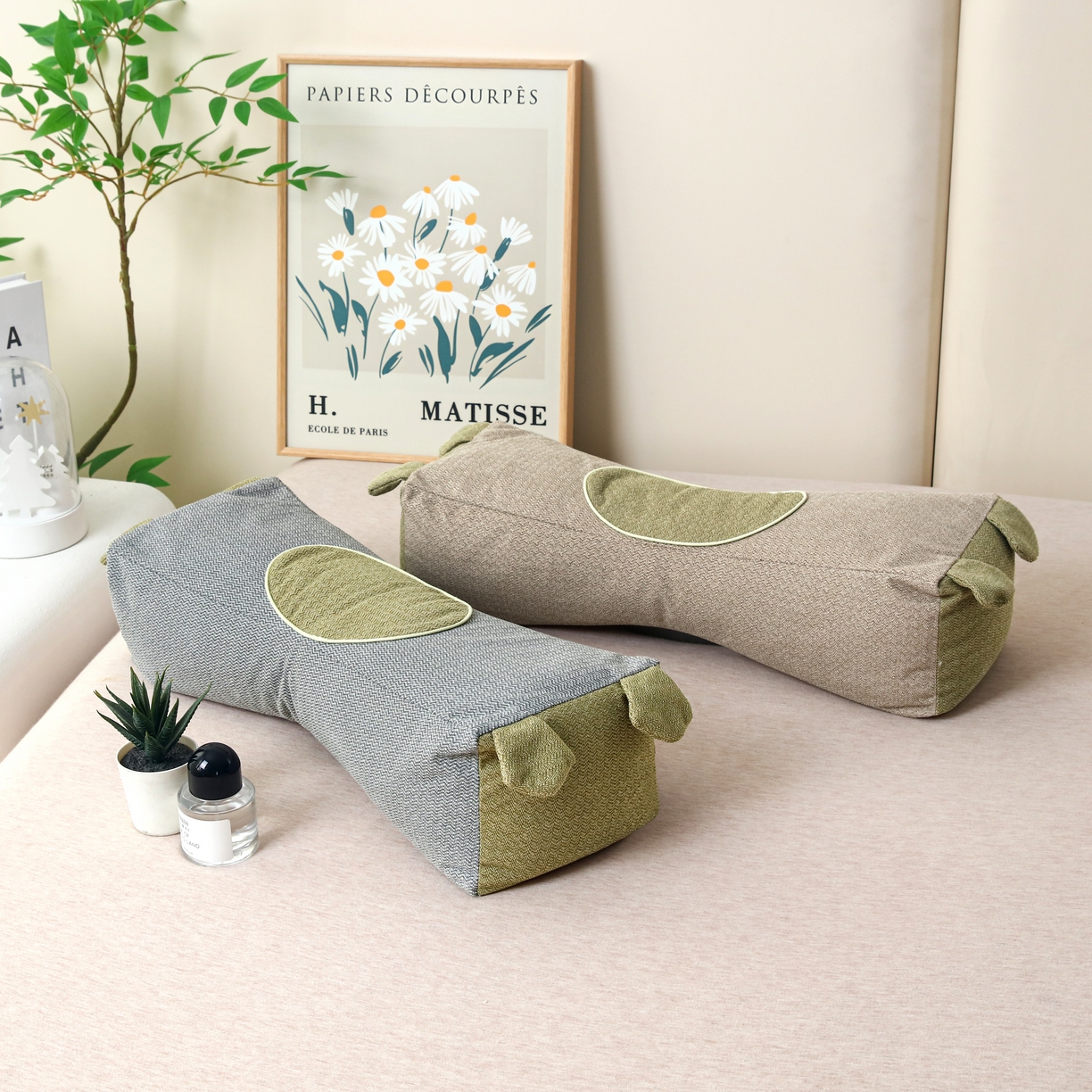 91家纺网 家纺一手货源 找家纺 （总）云熙枕业 2026春夏新款蓝白三层拼4D慢回弹双芯记忆棉枕枕头枕芯